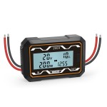 Voltmeter, wattmeter, ammeter, multifunctional, digital multimeter, 4.8 - 60 V, 200 A, model ND11, black color